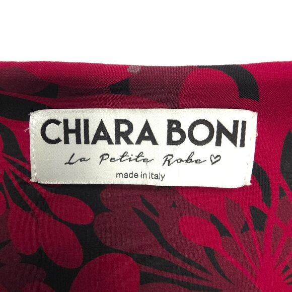 NEW Chiara Boni La Petite Robe Natalia Bell Sleeve Dress Red Floral Romantic 10 - Picture 2 of 6